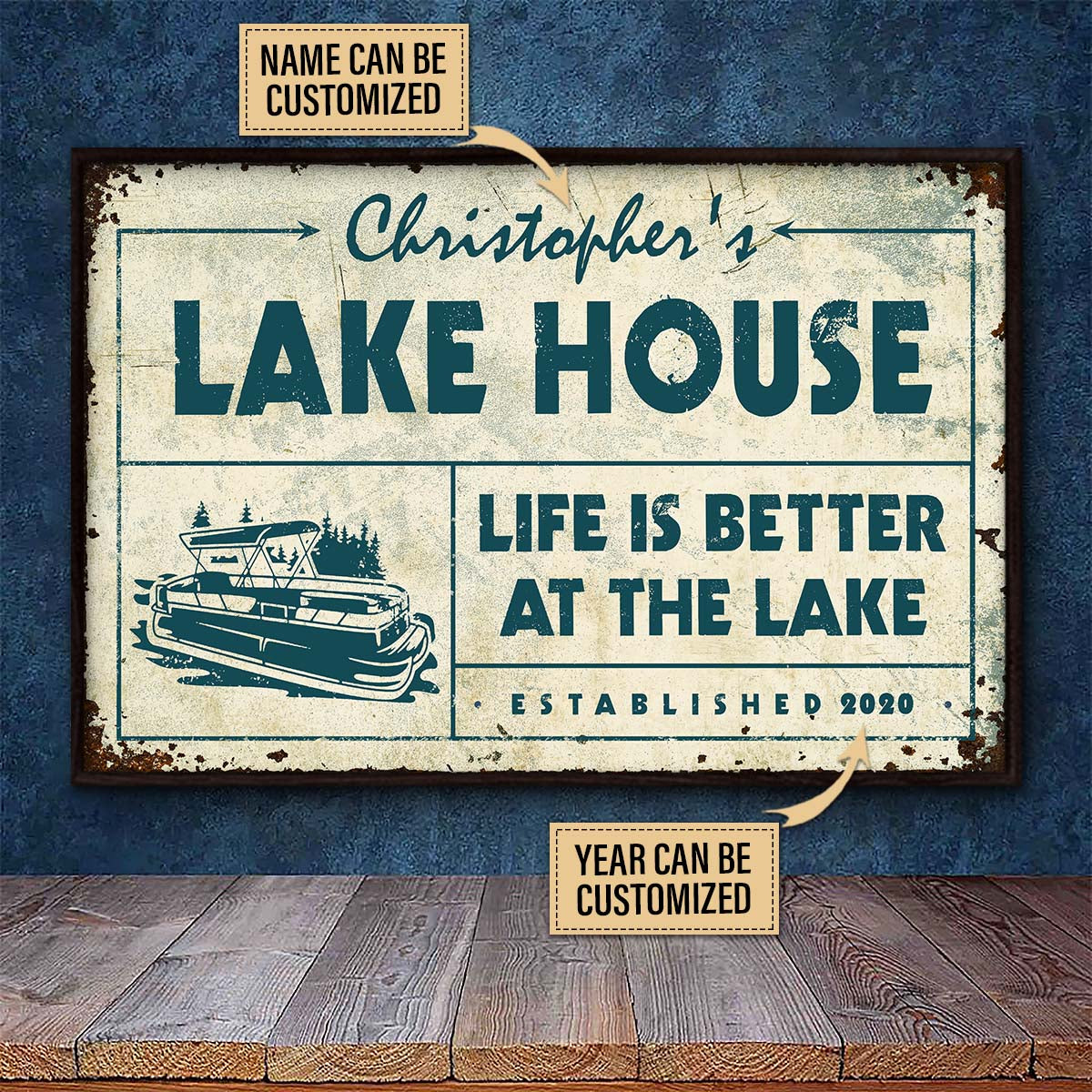 Personalized Pontoon Lake House Life Is Better Customized Poster