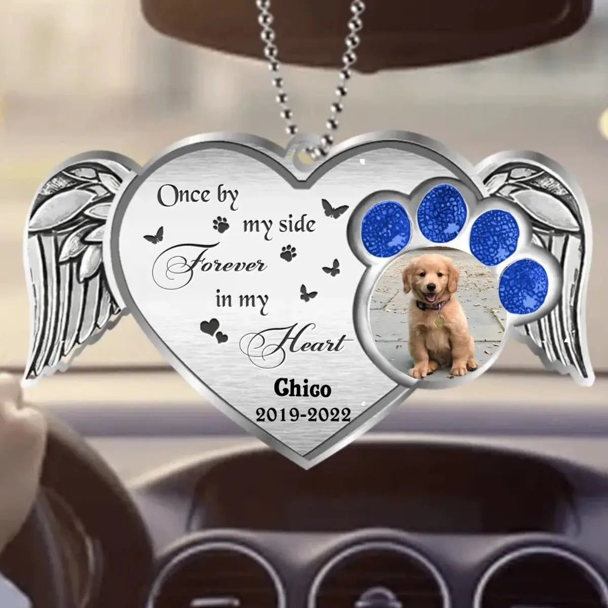 Pet Lovers Memorial - Once By My Side Forevers In My Heart - Personalized Acrylic Ornament - The Next Custom Gift ornament