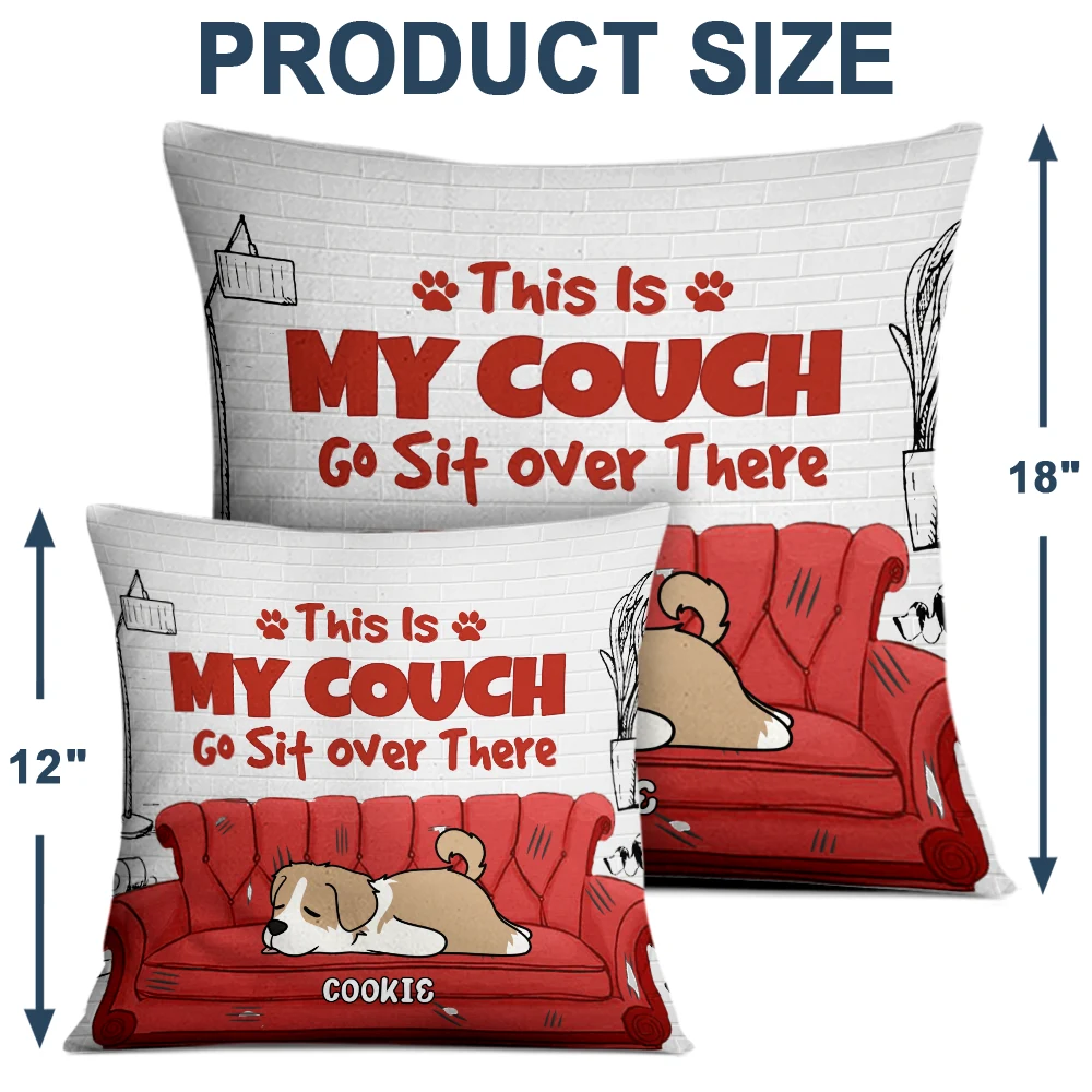 This Is Our Couch Cartoon Dog - Personalized Pillow