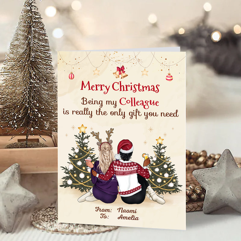 Have A Christmas Filled With Magical Moments Best Friends Sisters And Brothers - Gift For Besties And Siblings - Personalized Custom Folded Greeting Card