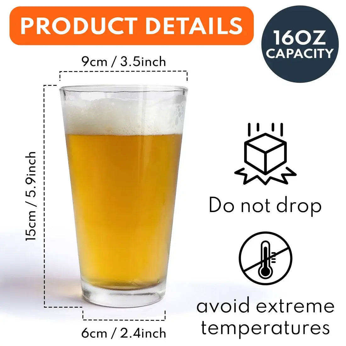 Quitter Oops I Mean Happy Retirement - Personalized Beer Glass Beer Glass The Next Custom Gift