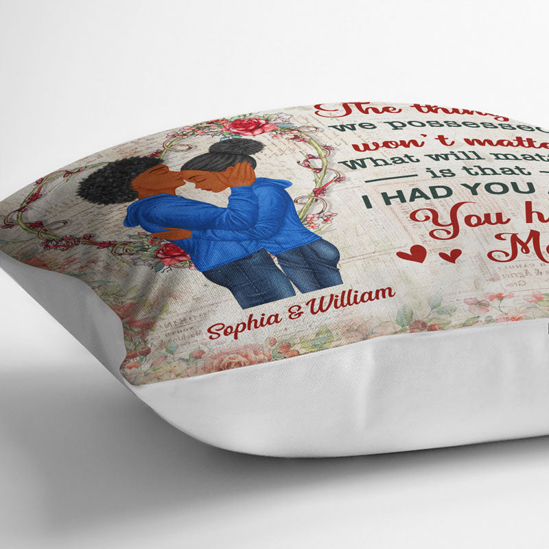 Couple Letter The Day I Met You - Gift For Couples - Personalized Custom Pillow