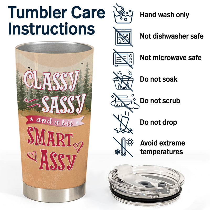 Camping Chibi Girl Classy Sassy - Personalized Custom Tumbler