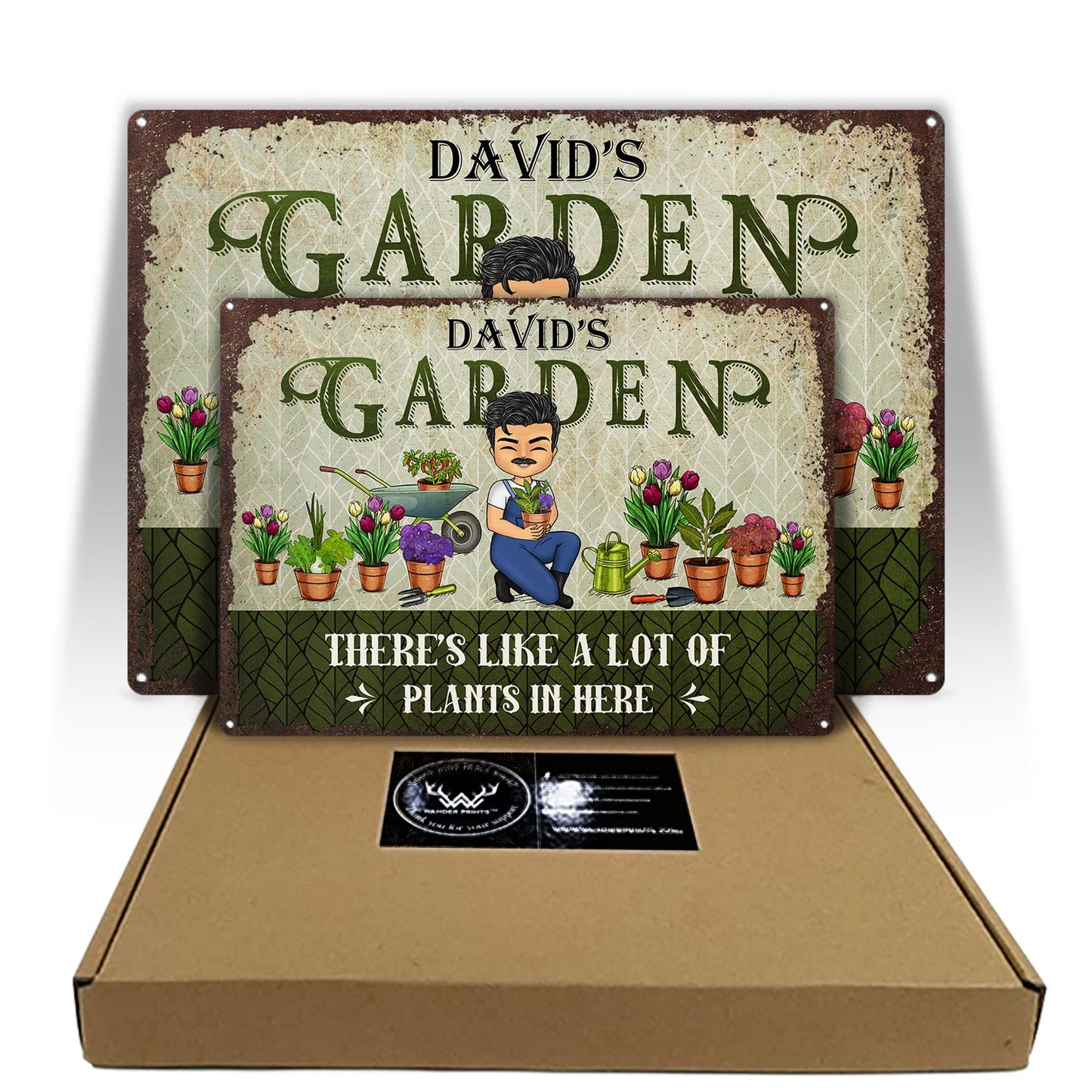 Gardening Chibi There's Like A Lot Of Plants In Here - Personalized Custom Classic Metal Signs