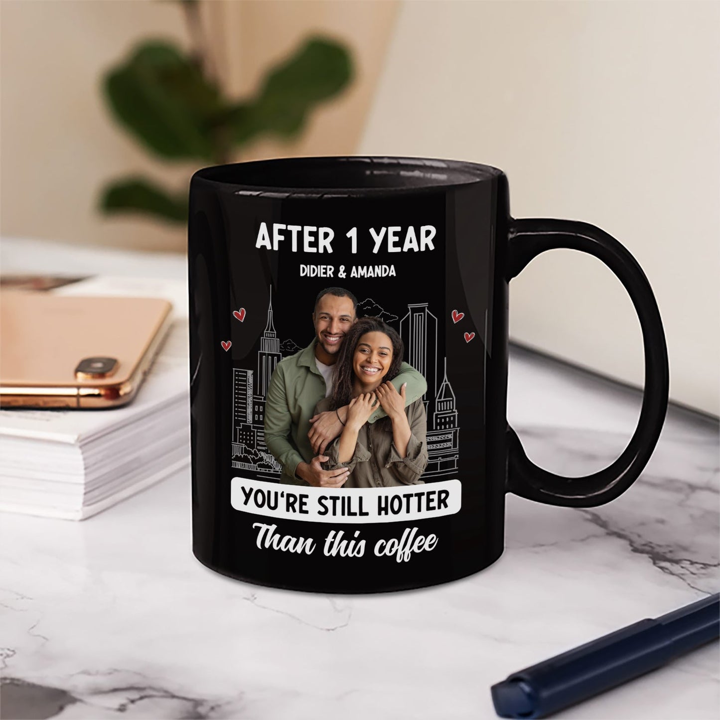 Custom Photo Couple After Years Hotter Than This Coffee - Gift For Couples - Personalized Mug