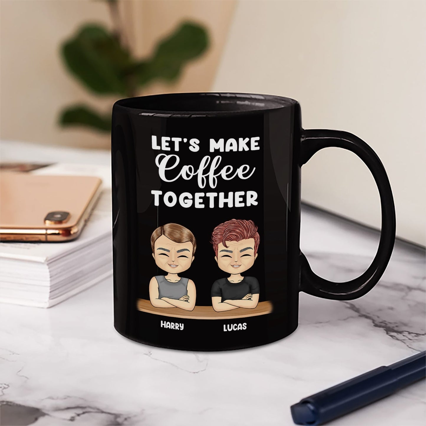 Let's Make Coffee Together - Gift For Couples - Personalized Mug