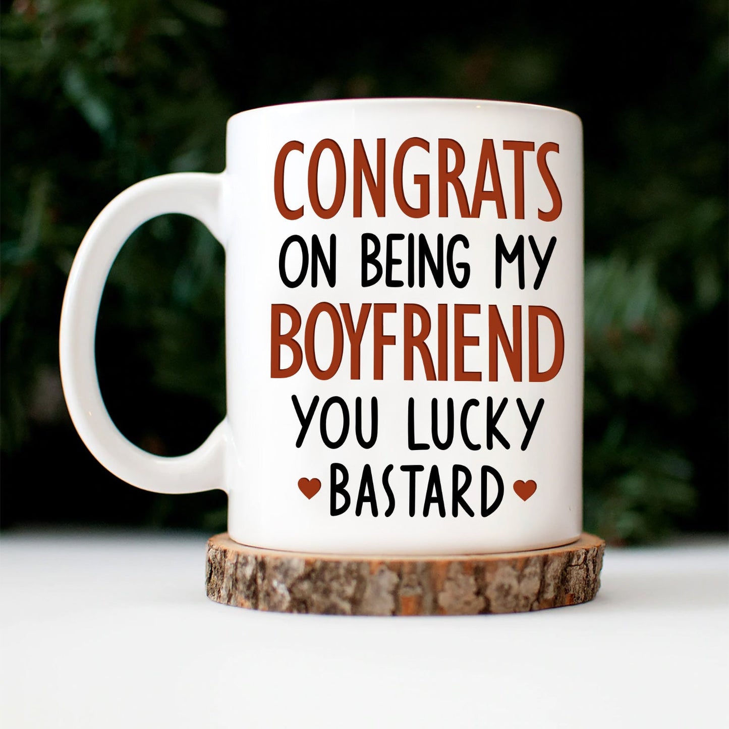 Congrats On Being My Husband Kissing Couple - Anniversary, Vacation, Funny Gift For Couples, Family - Personalized Mug