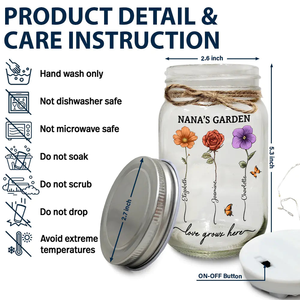 Gia Đình - Vườn Mẹ - Đèn Mason Jar Cá Tính