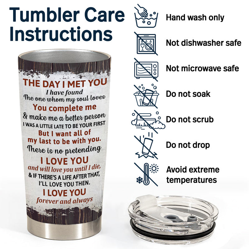 Family Couple I Choose You - Gift For Couples - Personalized Custom Tumbler