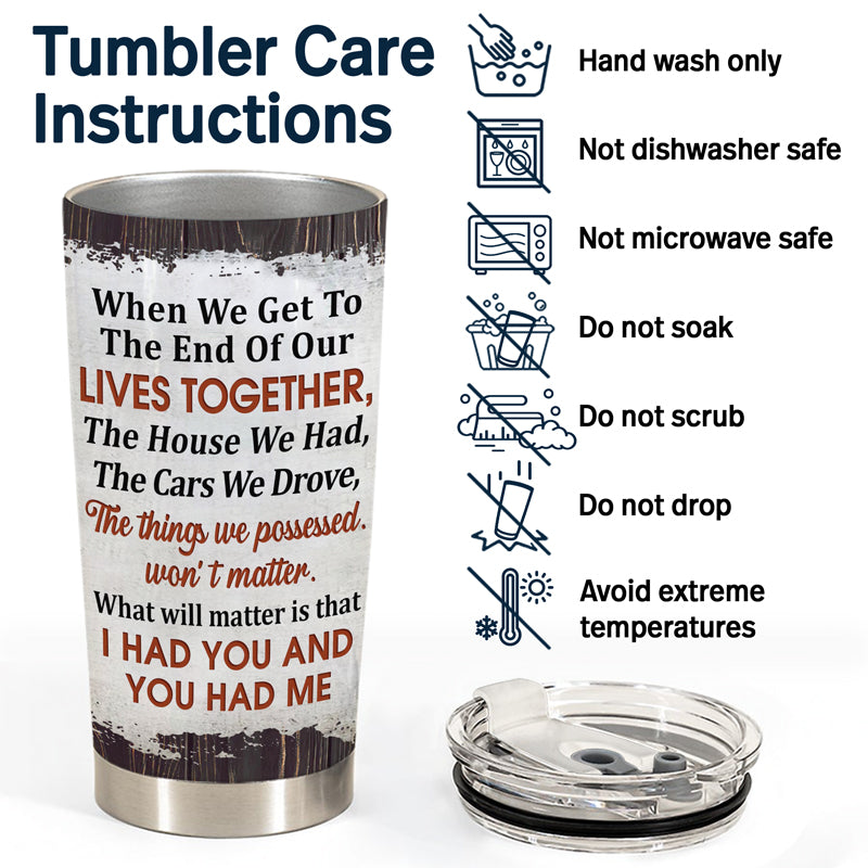 Family Old Couple The Day I Met You - Couple Gift - Personalized Custom Tumbler