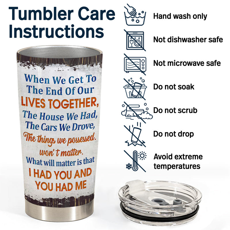 Beach Chibi Couple The Day I Met You - Gift For Couples - Personalized Custom Tumbler