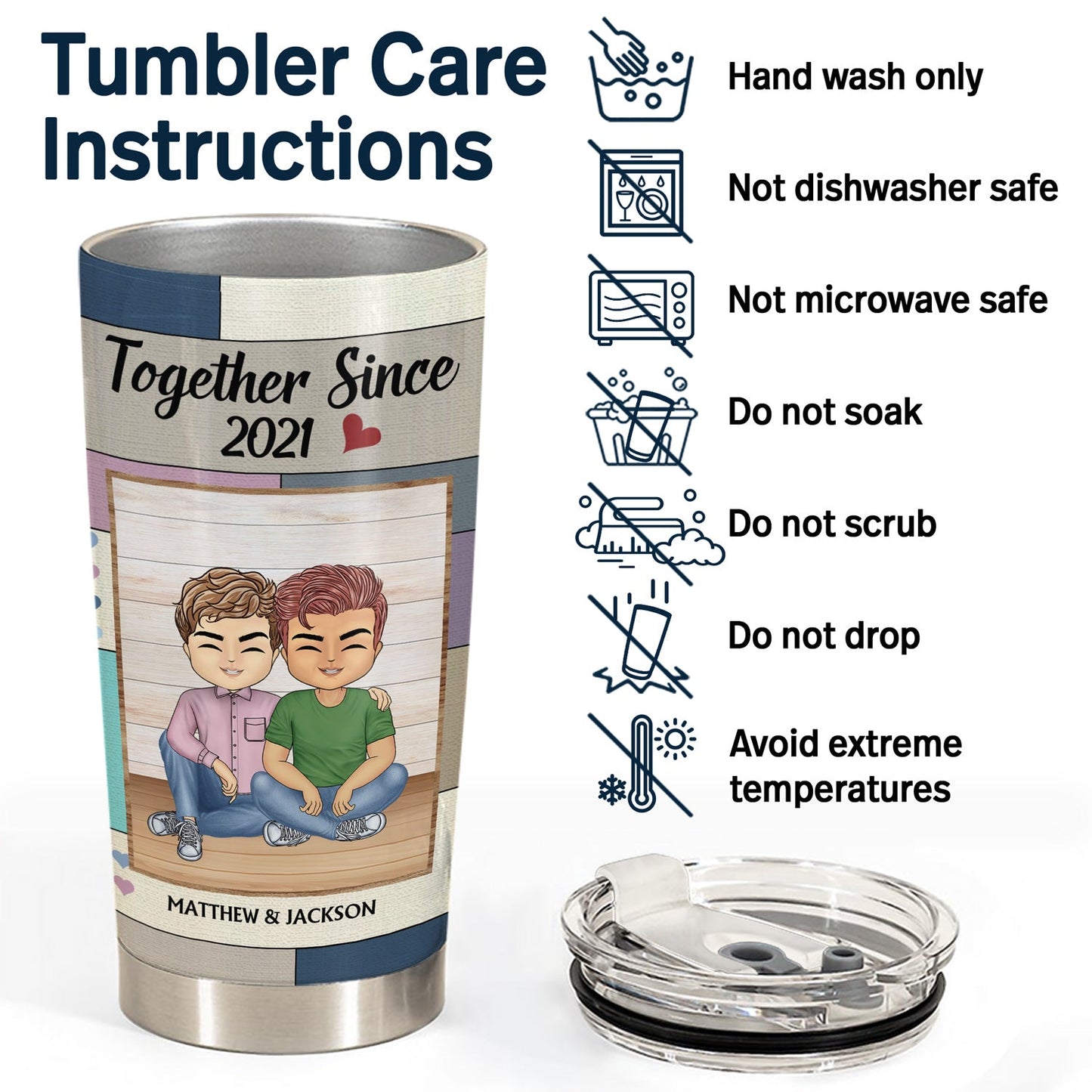 I Love You The Most Together Since Couple - Anniversary, Birthday Gift For Spouse, Husband, Wife, Boyfriend, Girlfriend - Personalized Custom Tumbler