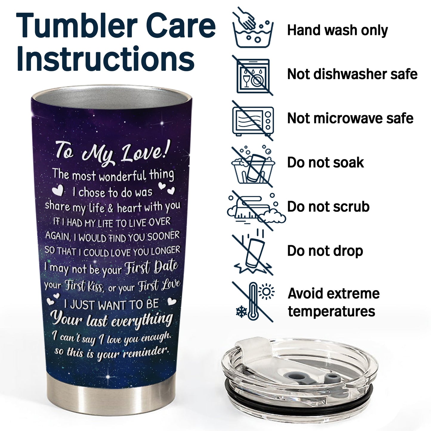 Chibi Couple You're My Universe - Personalized Custom Tumbler