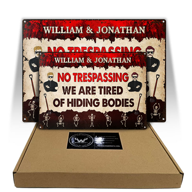 No Trespassing - Gift For Couples - Personalized Custom Classic Metal Signs