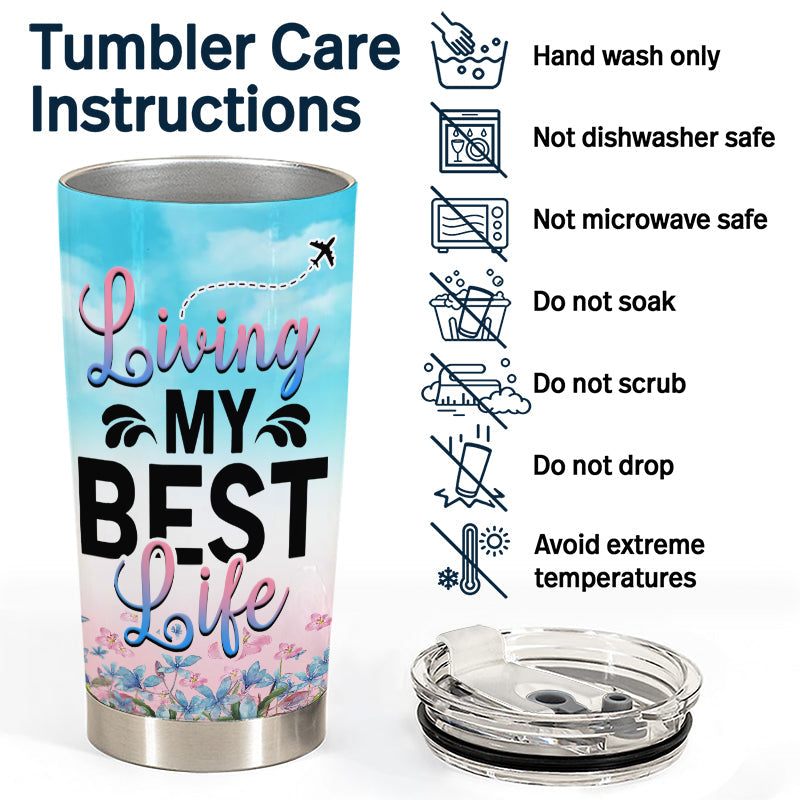 Travel Chibi Girl Just A Girl Who Loves Traveling - Personalized Custom Tumbler