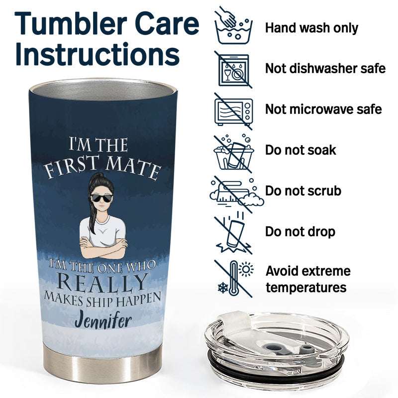 Couple Gift I'm The Captain I'm The First Mate - Personalized Custom Tumbler