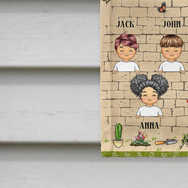 Gardening Grandma Grown With Love - Personalized Custom Flag