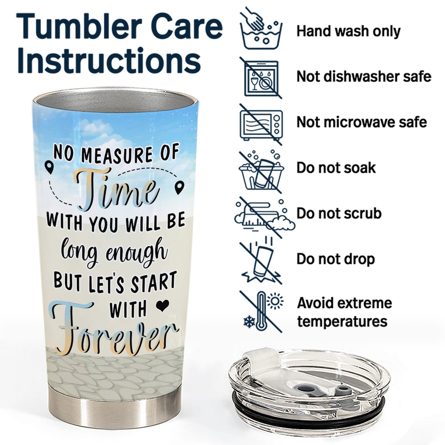 Let's Start With Forever - Gift For Couples - Personalized Custom Tumbler