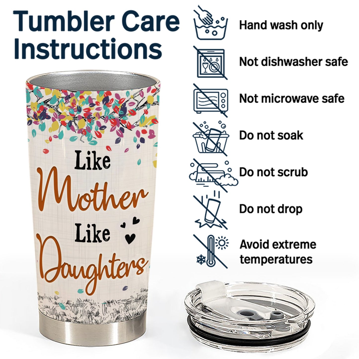 Mother & Children Like Mother Like Daughter - Gift For Mother - Personalized Custom Tumbler