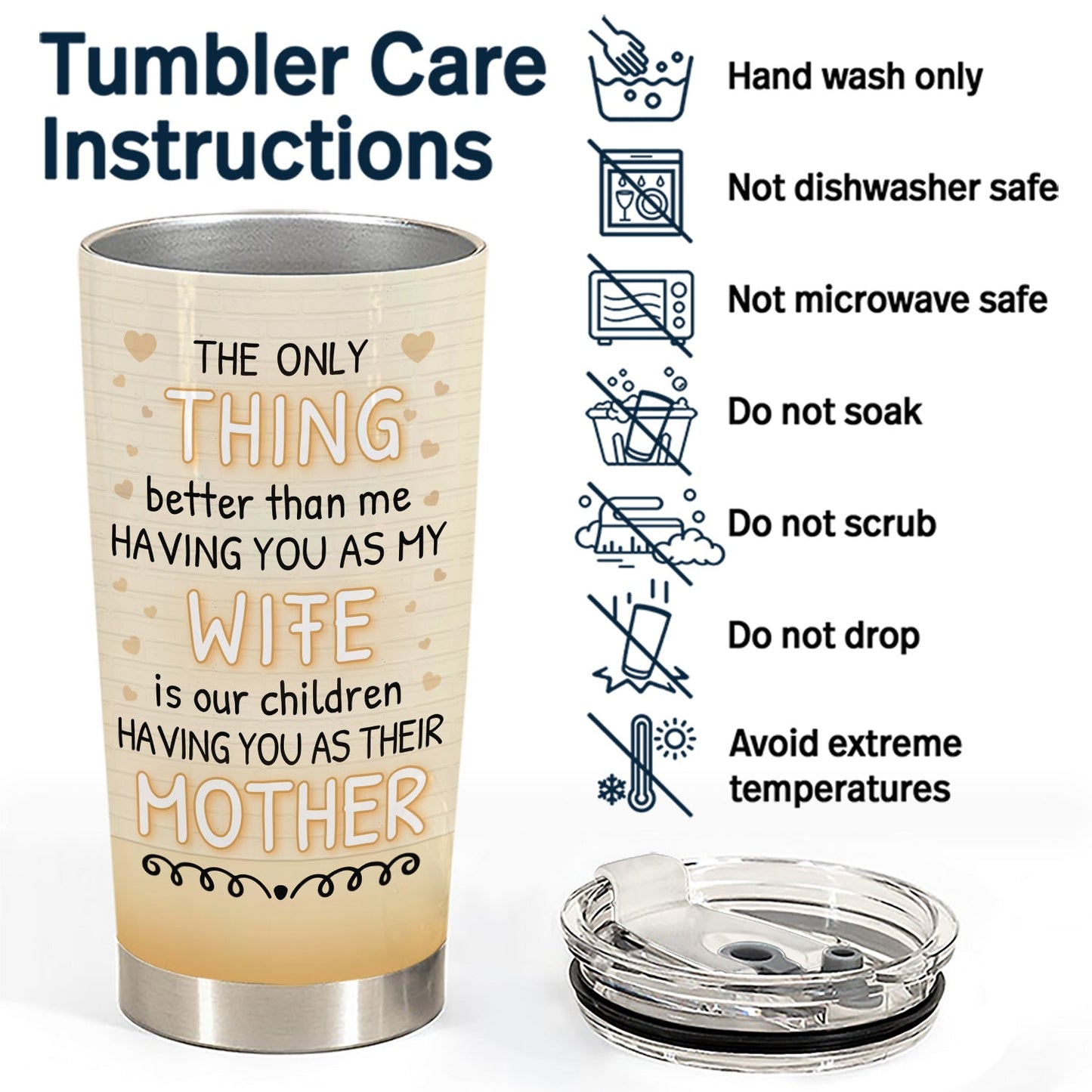 Couple Having You As A Wife - Mother Gift - Personalized Custom Tumbler