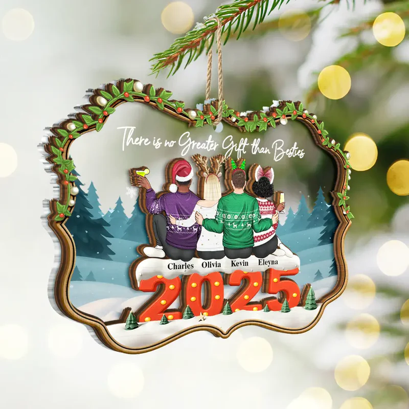 There Is No Greater Gift Than Friendship - Personalized Acrylic Ornament