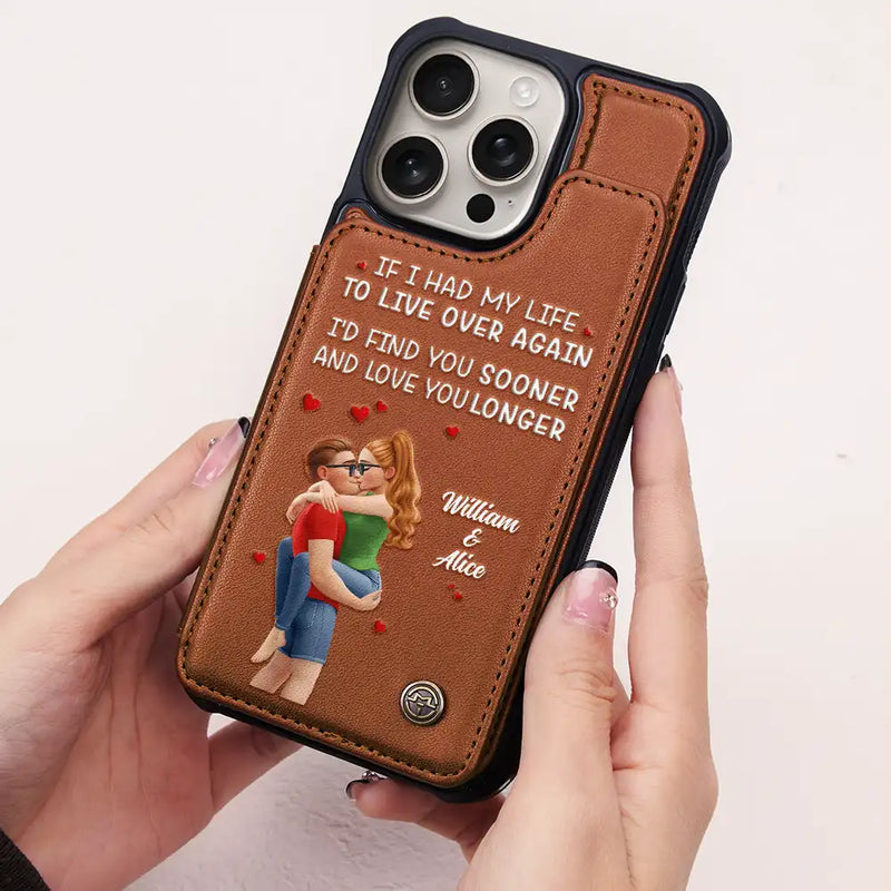 Together And Forever Yours - Personalized Leather Flip Wallet Phone Case