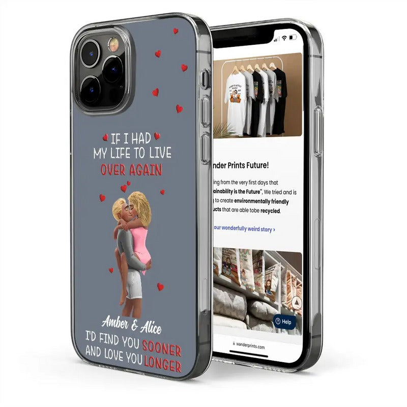 Together And Forever Yours Kissing Couple - Personalized Clear Phone Case