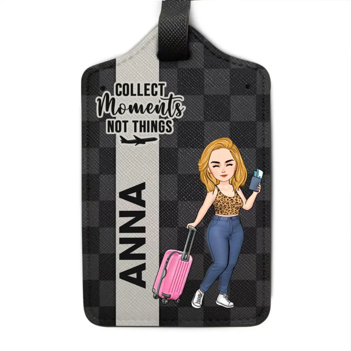 Travel Lovers - Collect Moments Not Things - Personalized Luggage Tag (TM) Luggage Tag The Next Custom Gift