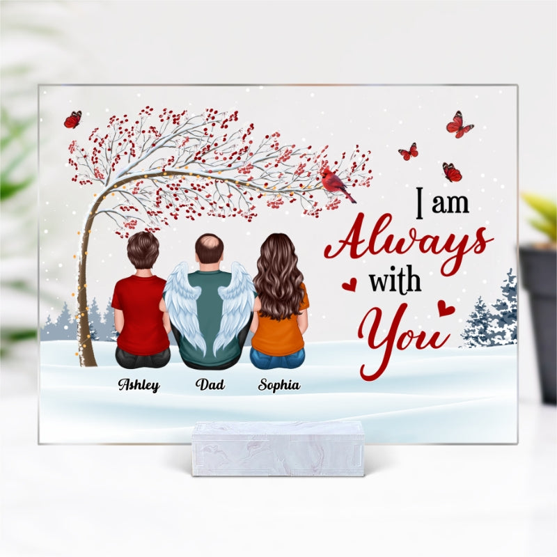 Berry Tree Cardinal Whole Back View Family Sitting Remembrance Gift Memorial Personalized Acrylic Plaque