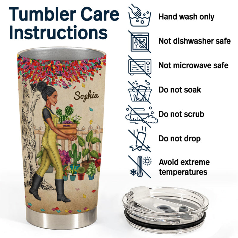 Garden Girl Who Loves Gardening - Gift For Garden Lovers - Personalized Custom Tumbler