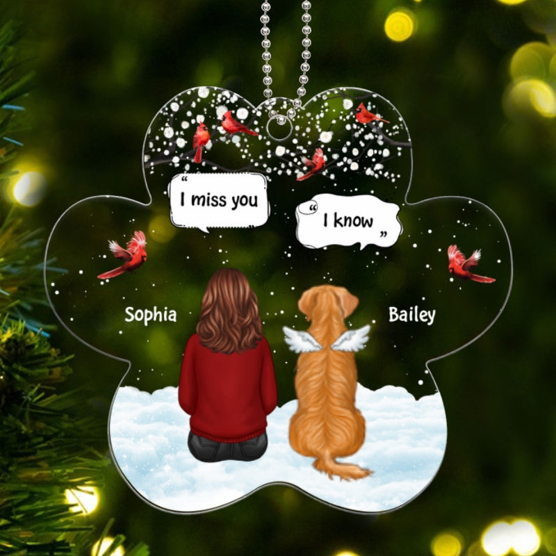Blossom Tree Conversation Dogs Cats Pets Remembrance Memorial Gift Christmas Acrylic Ornament