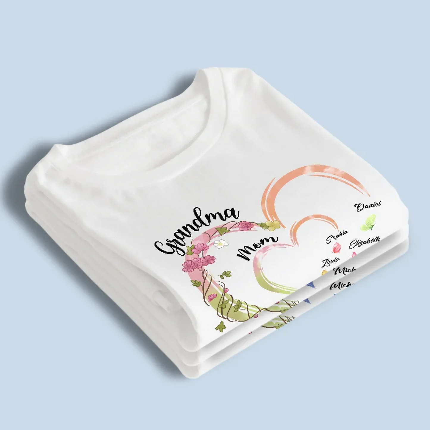 Family Is Where Love Is Endless - Family Personalized Custom Unisex T-shirt, Premium T-shirt, Hoodie - Gift For Mom, Grandma