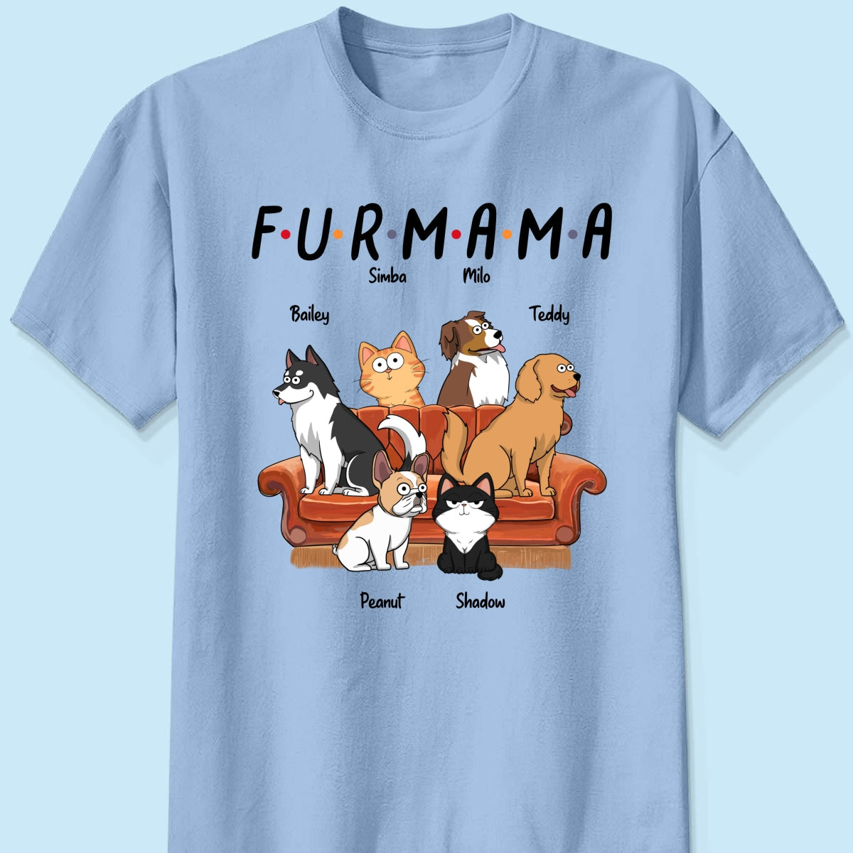 Dog Mom Cat Mom Fur Mama Personalized Shirt