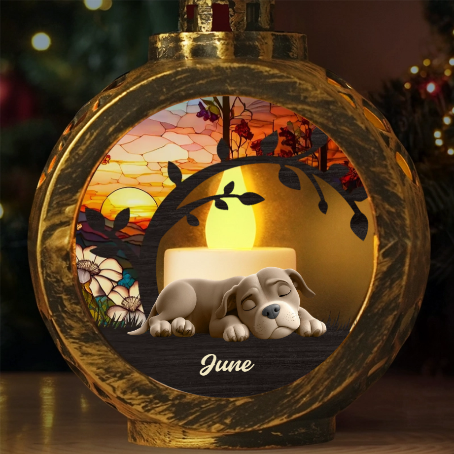 Custom Candlelight Lantern Ornament - Personalized Pet Christmas Memorial Sympathy Gifts For Dogs, Cats