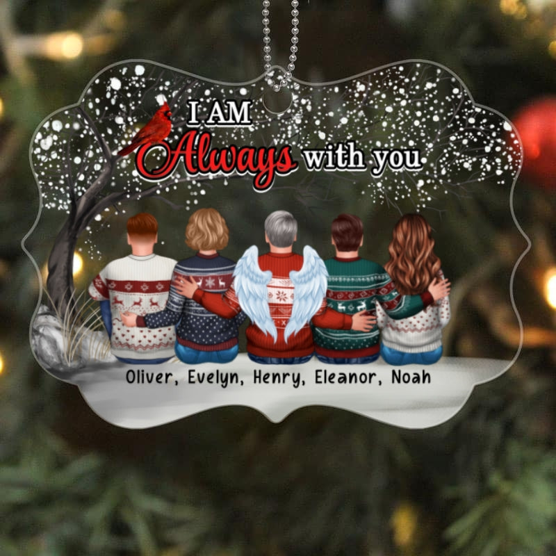 Always With You Memorial Blossom Tree In Snow Personalized Acrylic Ornament