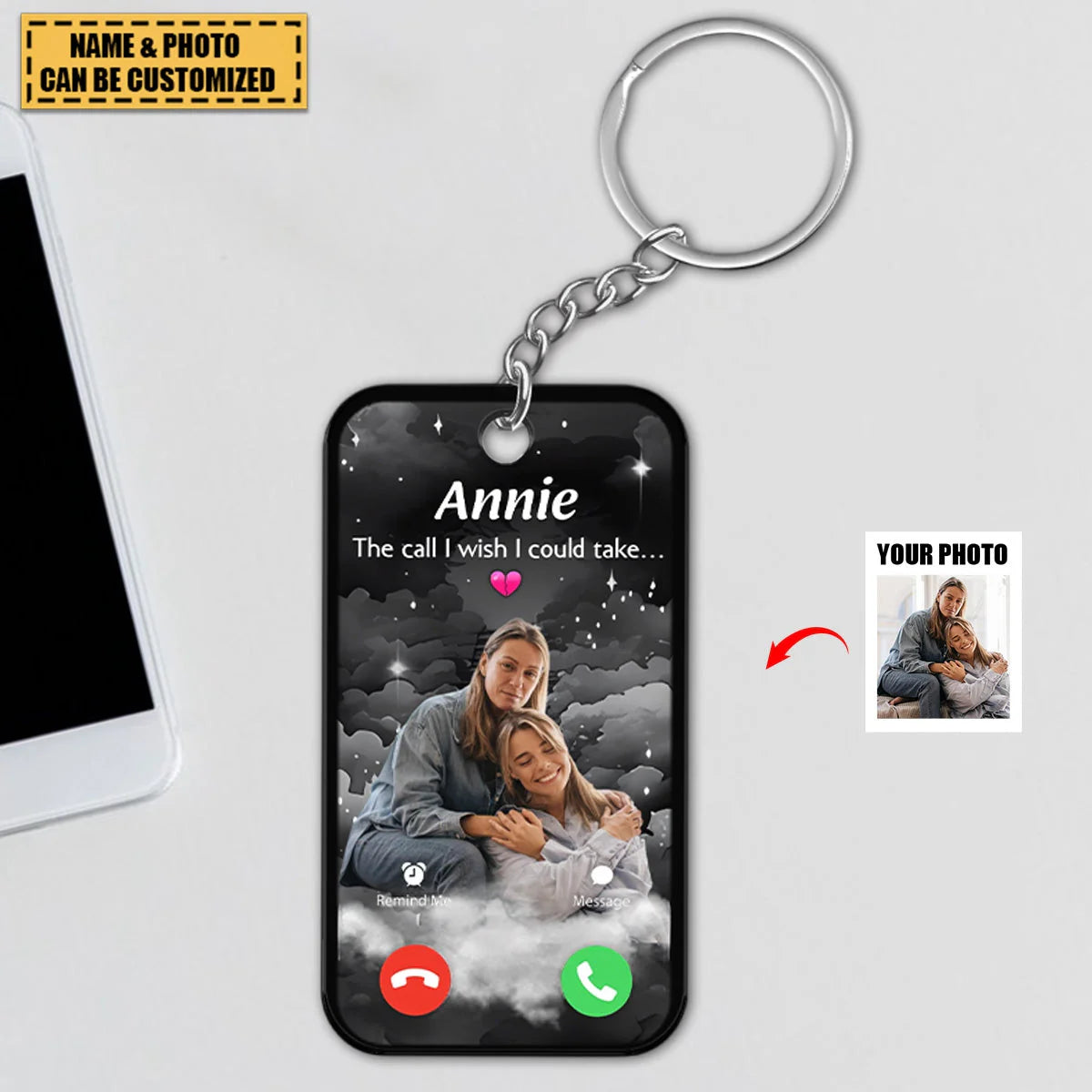 Gia đình - Tôi sẽ mang bạn theo cho đến khi tôi gặp lại bạn - Móc khóa acrylic cá nhân (NV)