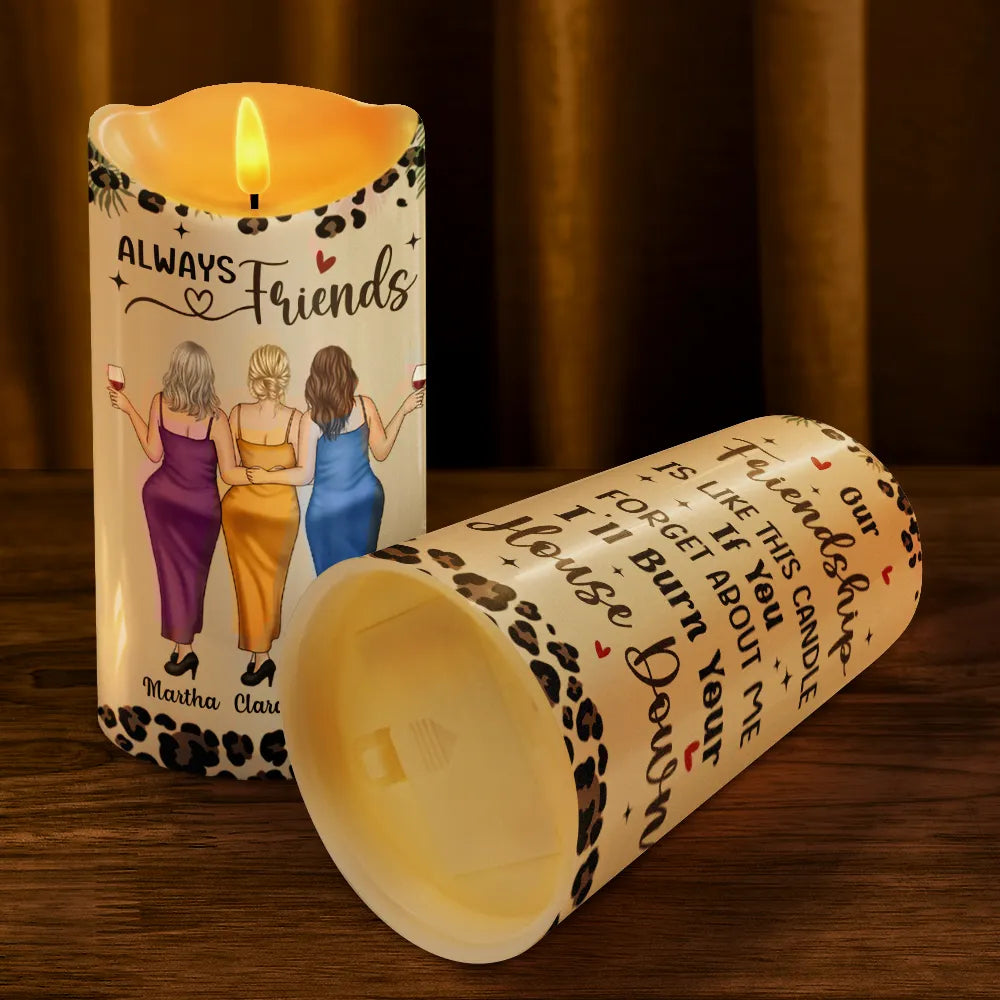 Our Friendship Is Like A Candle - Personalized Flameless LED Candle