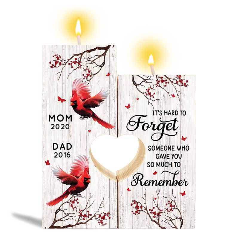 Cardinals Hard To Forget Memorial Personalized Candle Holder