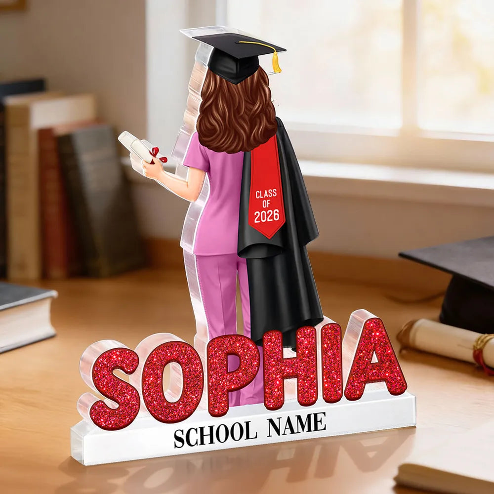 Nurse Graduation Class Of 2026 - Personalized Acrylic Block Plaque - Graduation Gift For Seniors, Daughter, Son, Grandkids