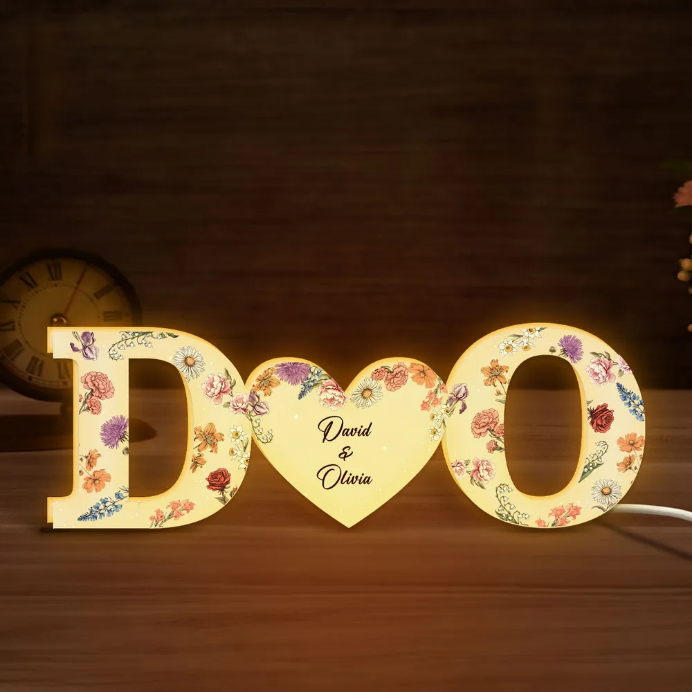 Bà - Khu vườn của bà Tình yêu mọc lên ở đây Hoa tháng sinh tuyệt đẹp - Tấm acrylic cá nhân có đèn ngủ LED