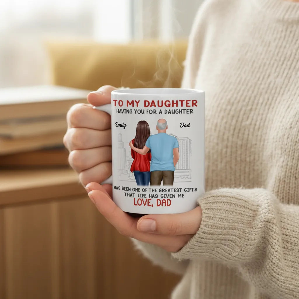 Custom Mug - Personalized Birthday Gifts For Mom, Dad, Daughter, Son - Love Flows Through Every Generation