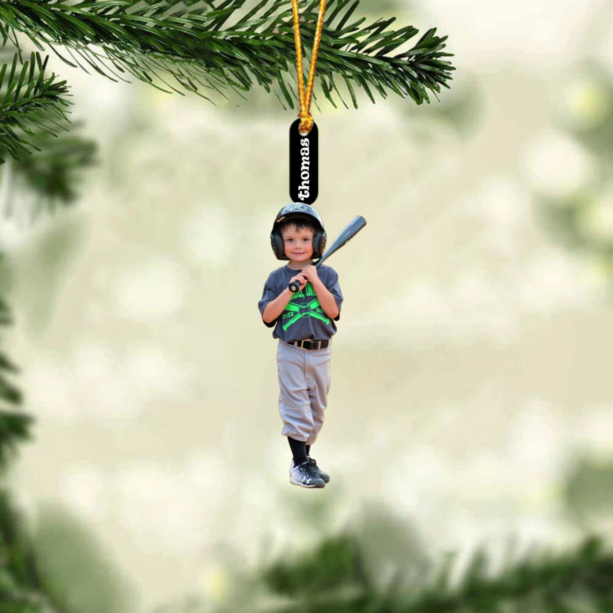 Custom Photo Acrylic Ornament Gift For Baseball Lovers - Personalized Upload Photo Acrylic Ornament For Baseball Player