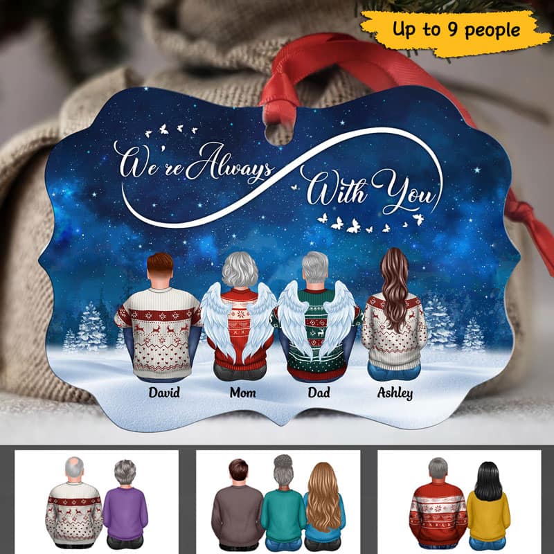 Always With You Infinity Family Memorial Personalized Christmas Ornament