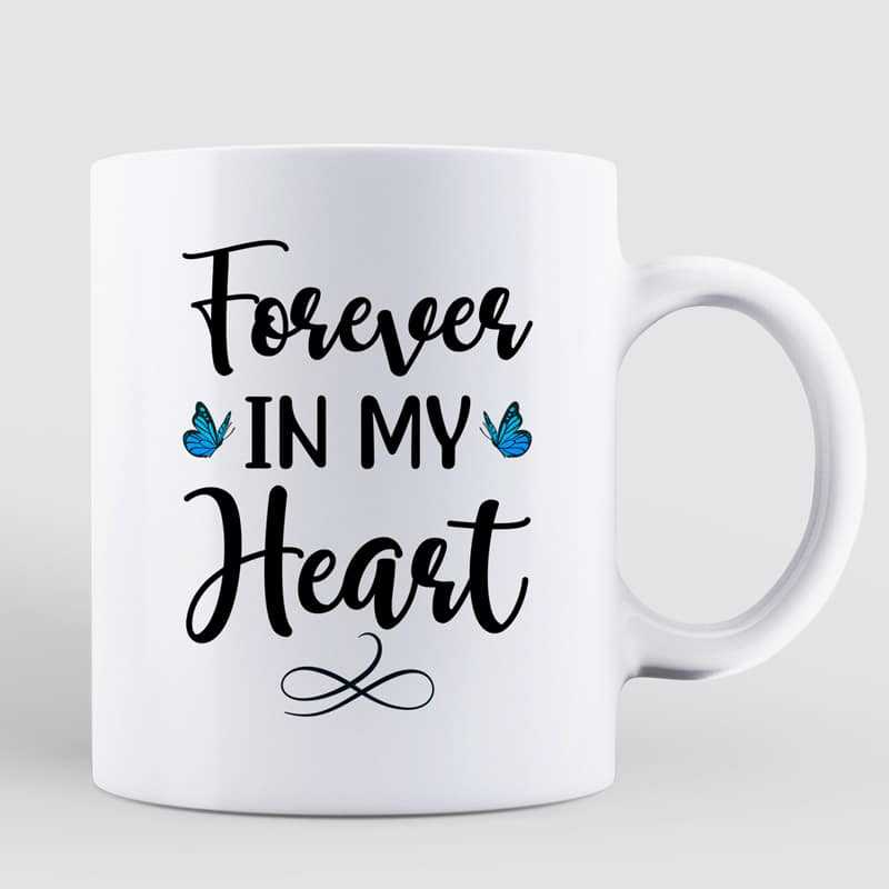 Dog Memorial Back View Butterflies Personalized Mug