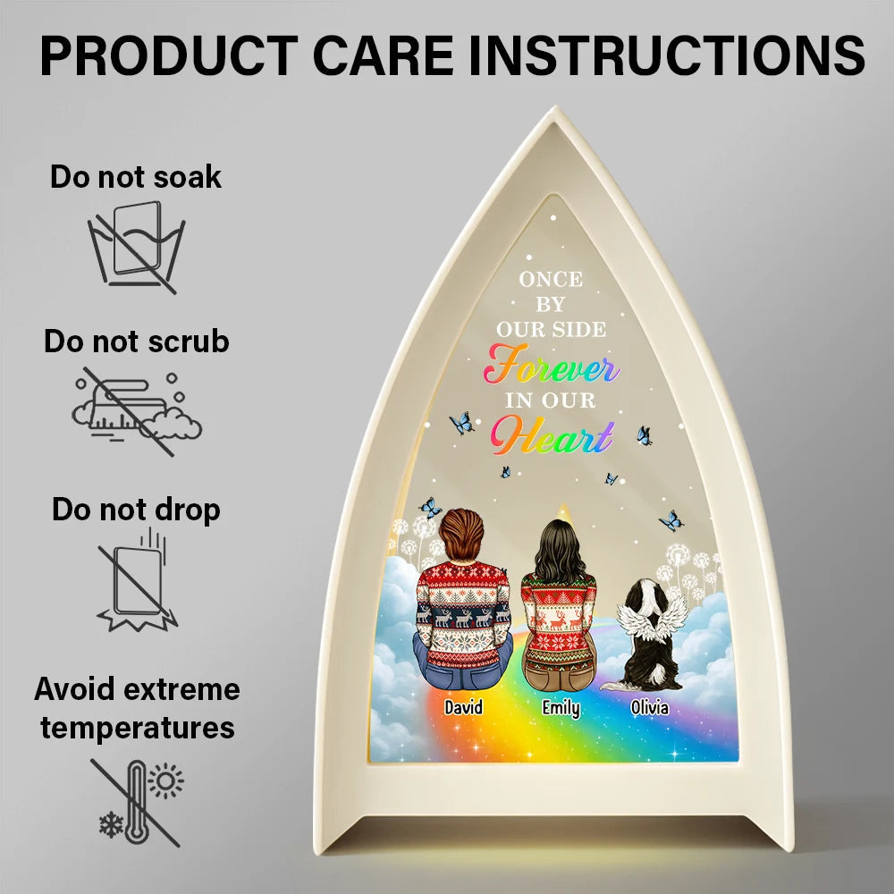 Memorial Dog Cat When Tomorrow Starts Without Me - Personalized Tabletop Lantern Light