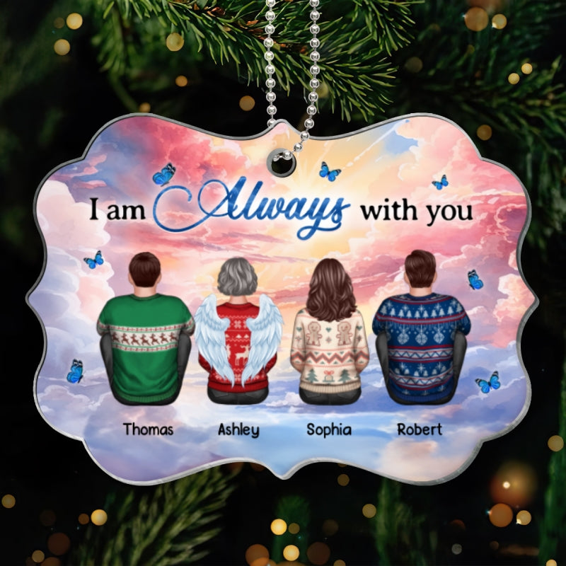 Family Memorial Sitting Heavenly Clouds Personalized Acrylic Ornament
