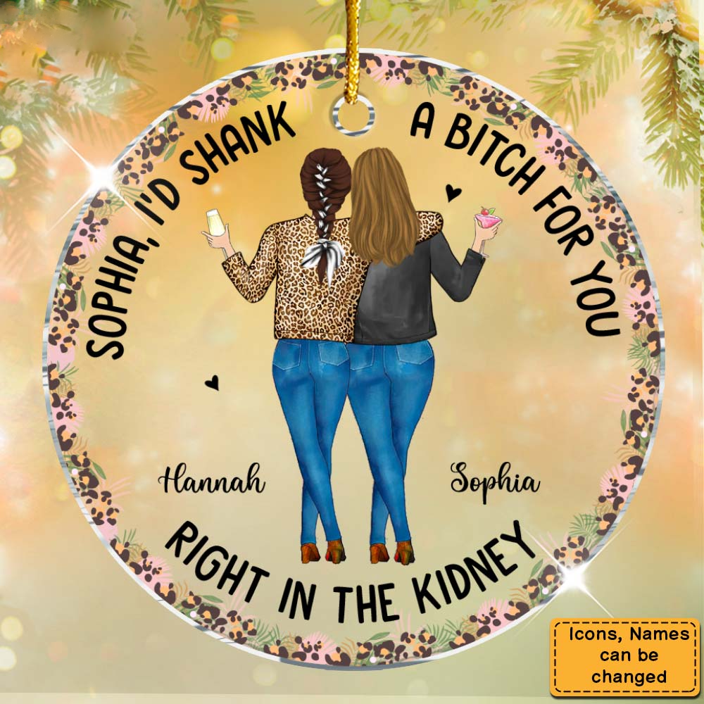 Personalized Gift For Friends Funny Acrylic Circle Ornament