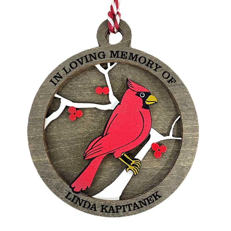 Personalized Memorial Cardinal Ornament