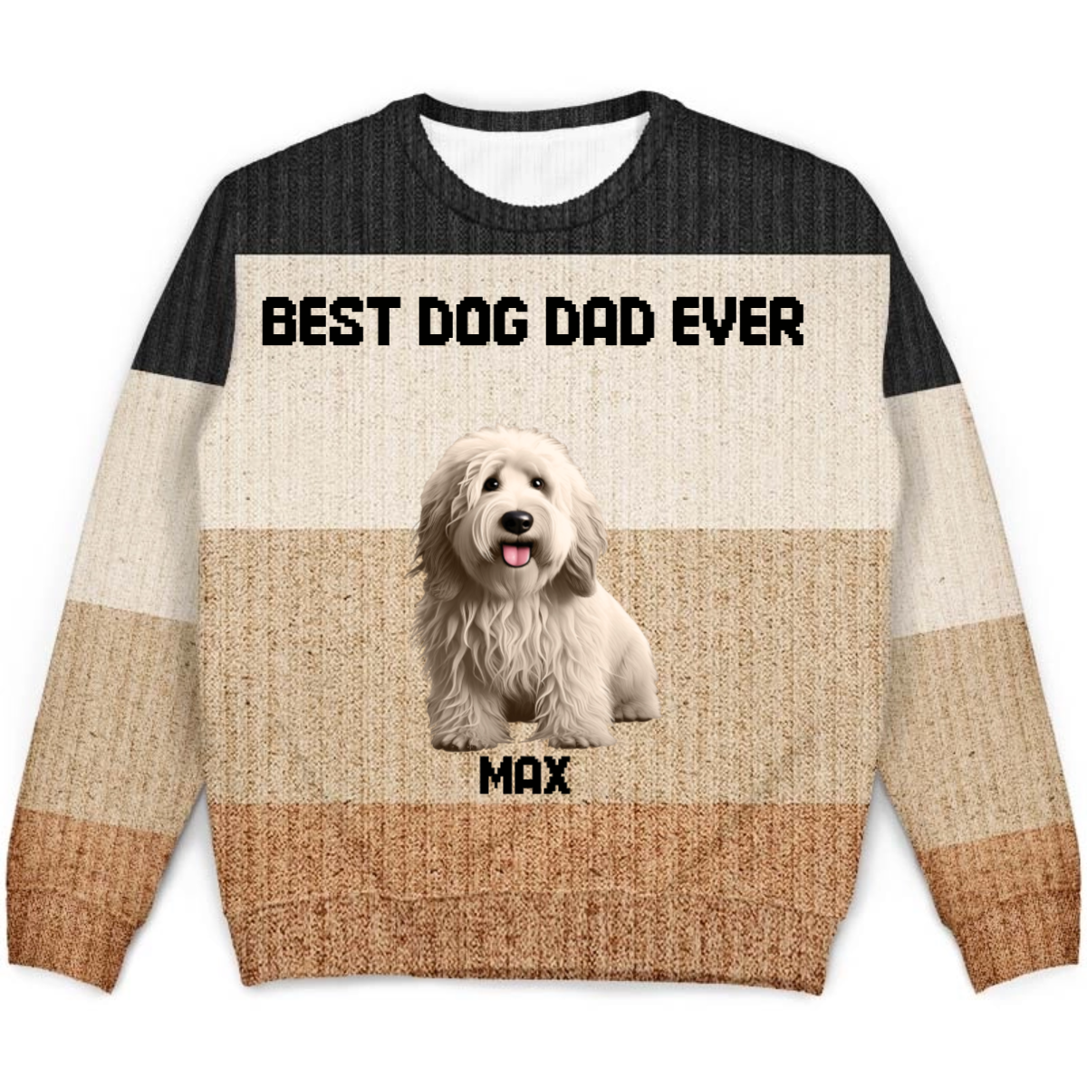 Best Dog Mom Ever Funny 3D Cute Dogs - Personalized Unisex Ugly Sweater