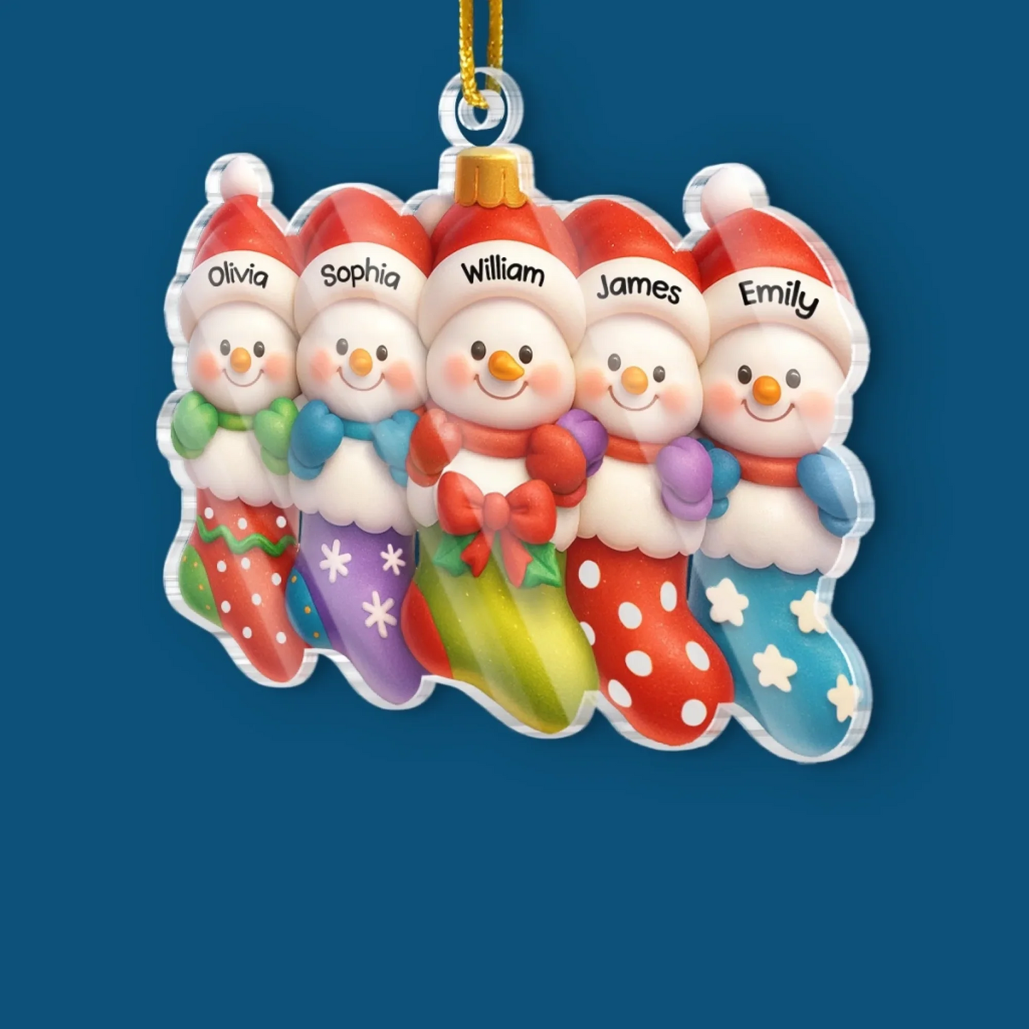 Custom Acrylic Ornament - Personalized Christmas Birthday Gifts For Mom, Dad, Kids - Warm Hearts Make Christmas Bright